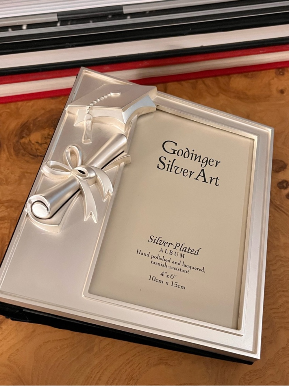 Godinger Silver-Plated Graduation Photo Album - Picture 2 of 12